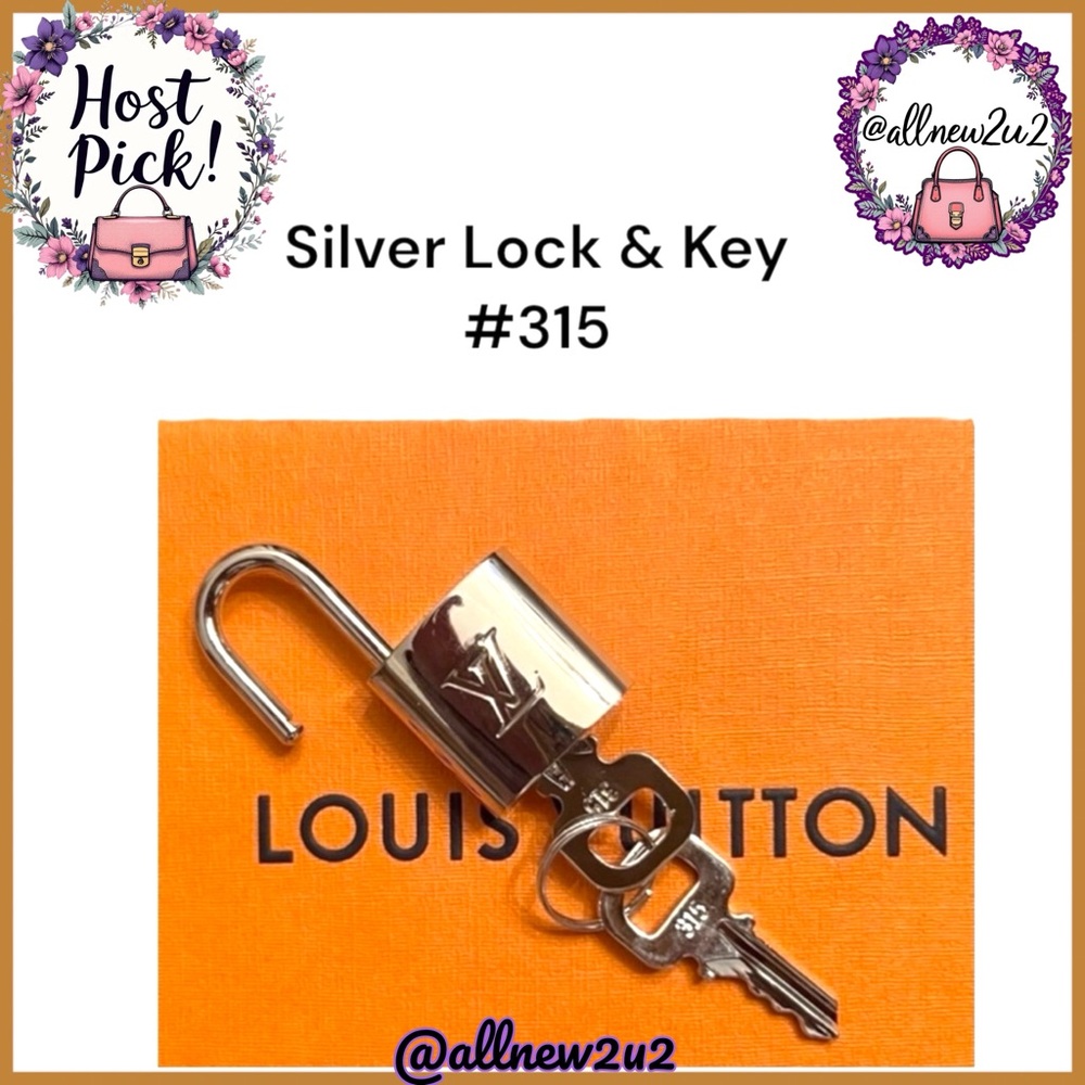 Louis Vuitton RARE SILVER Lock & Key #315